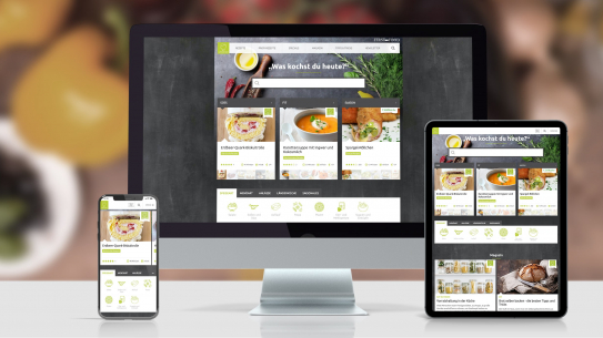 Screenshot der Webseite für unseren Kunden Das Kochrezept nach dem Relaunch 2017